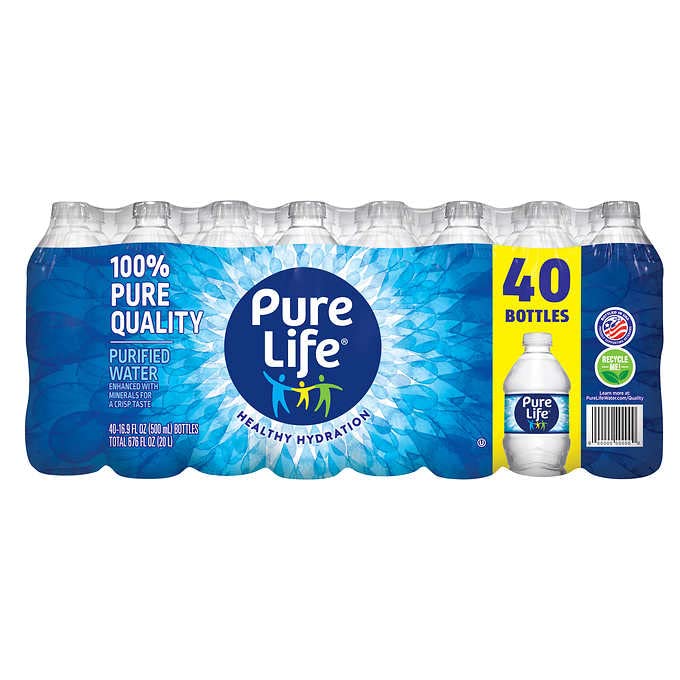 Nestle Waters Nestle Pure Life Purified Water (16.9oz / 40pk), 676 Fl Ounce