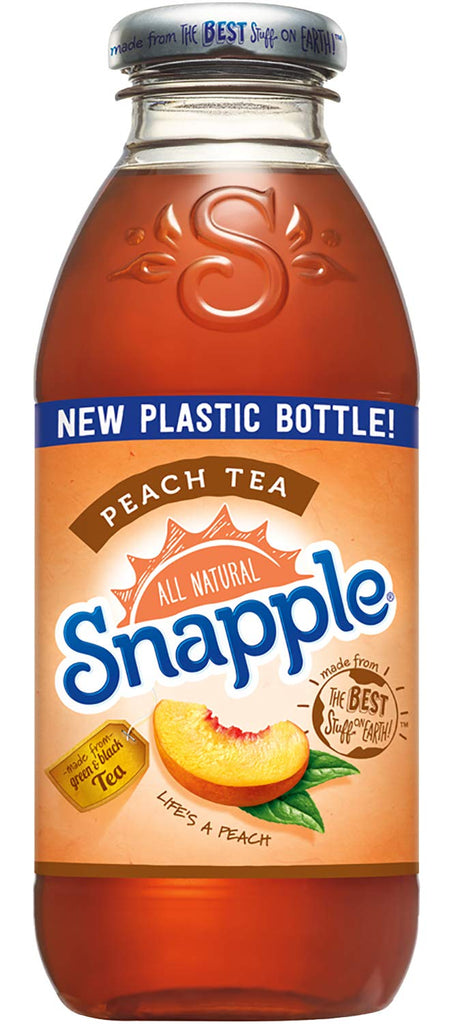 Snapple Peach Tea 16oz/12pk FULL CASES All Natural New, Sealed & Fresh Fast  Ship