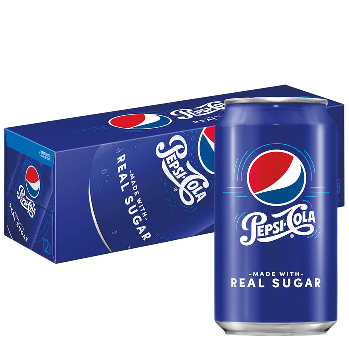 Pepsi Made With Real Sugar, 12 Fl Oz (pack of 12)