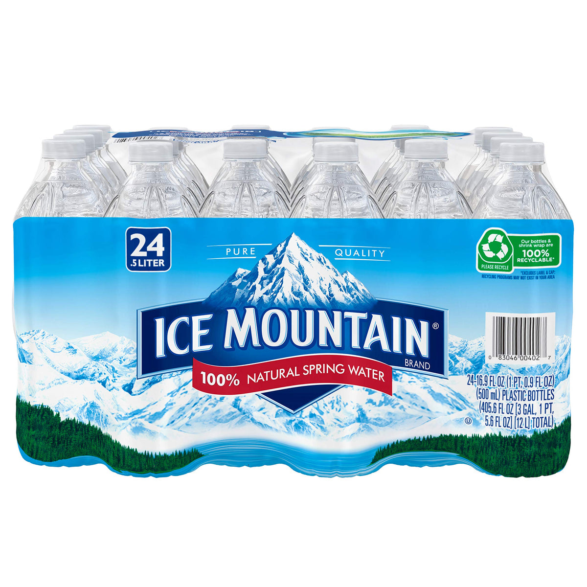 Ice Mountain 100% Natural Spring Water - 12-12 Fl. Oz. - Jewel-Osco