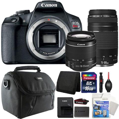 Canon Eos Rebel T7 DSLR Camera with 18-55mm Lens + 75-300mm Accessory —  Shop Smart Deals Online